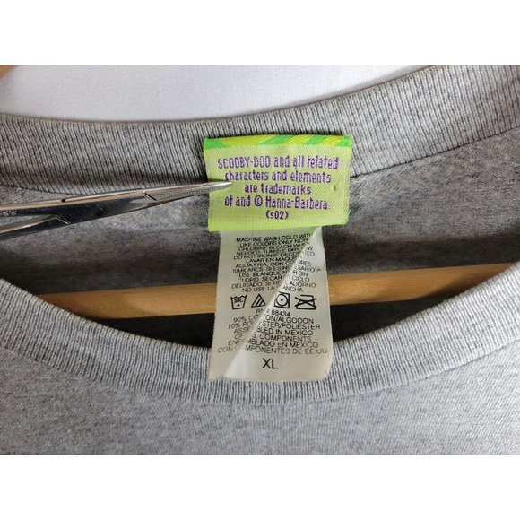 Scooby Doo Shaggy Vintage Cartoon TV Promo Long Sleeve T Shirt Size XL Gray - Picture 5 of 7